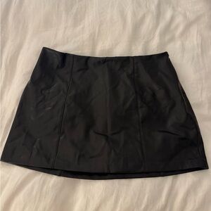 Abercrombie Scarlett Leather Skort